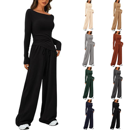 Autumn Explosions Casual suit Asymmetric Long Sleeve T-shirt