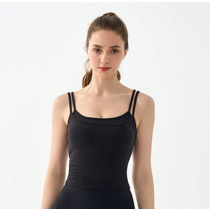 Yoga vest with thin straps