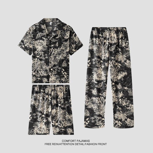 Men in ice silk pajamas