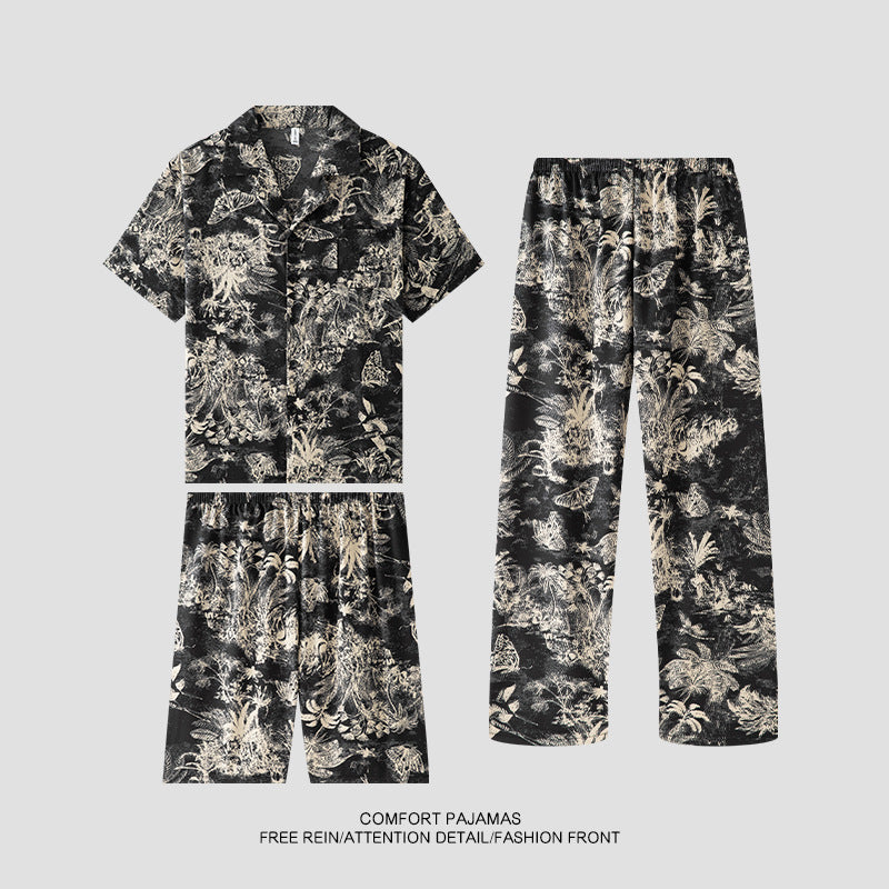 Men in ice silk pajamas