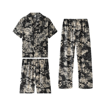 Men in ice silk pajamas