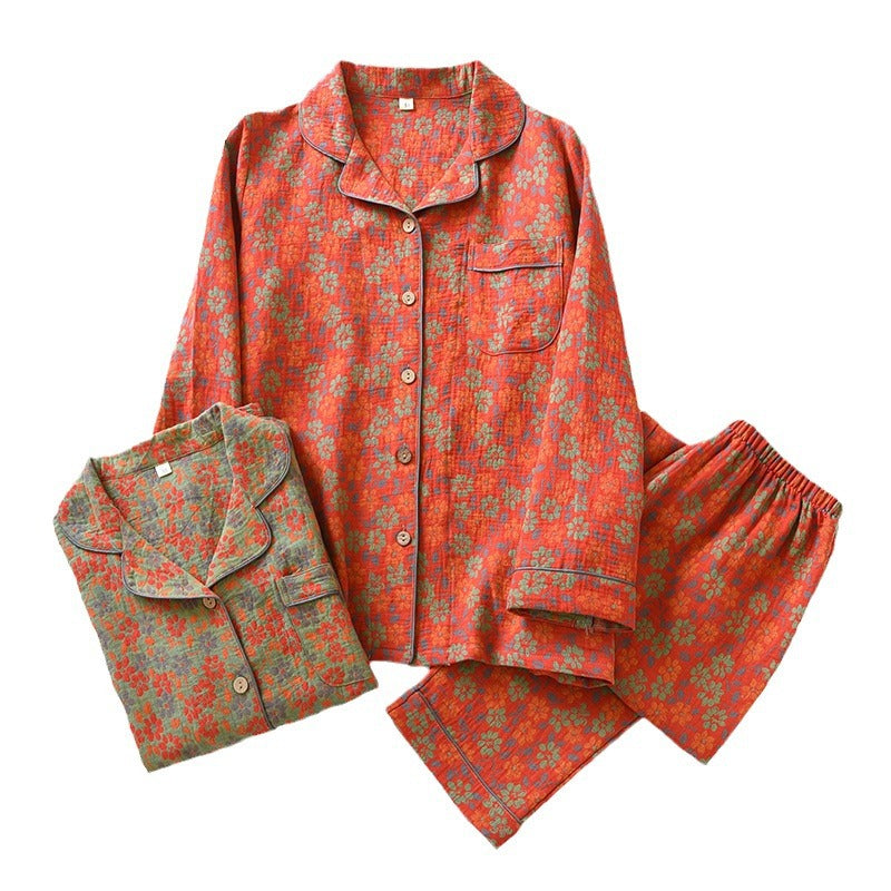 Retro festive home wear suit