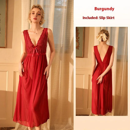 Sexy Mesh Nightgown Dress for Women