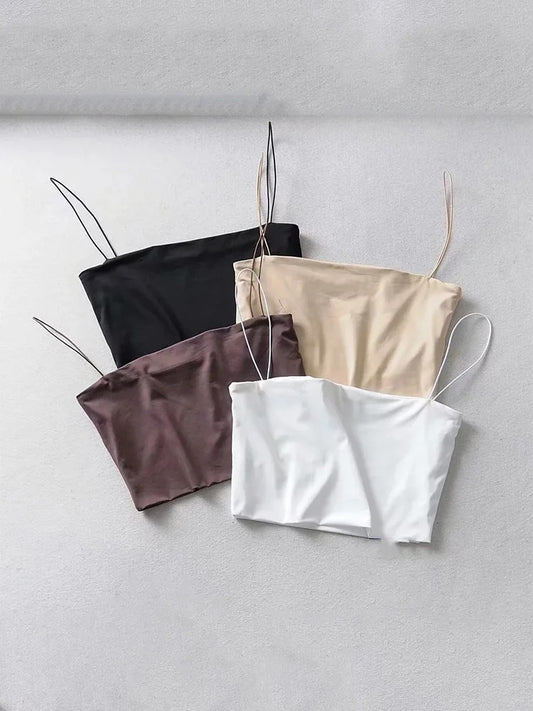 Sexy Sleeveless Cotton Crop Top for Women