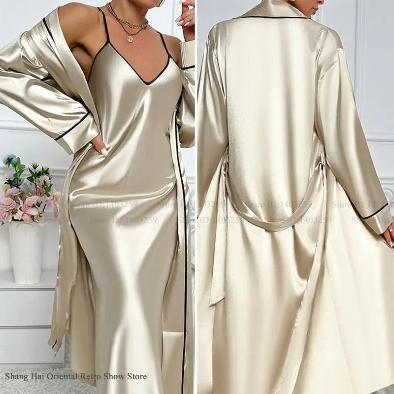 Sexy Silk Satin Twinset Nightwear Set