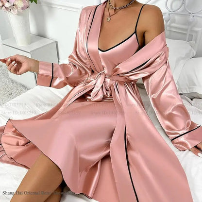 Sexy Silk Satin Twinset Nightwear Set
