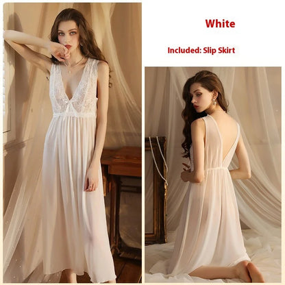 Sexy Mesh Nightgown Dress for Women